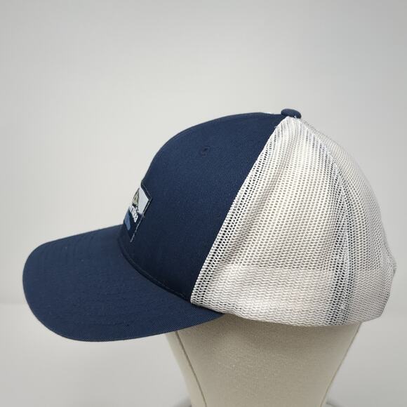 Columbia Snapback Mesh Back Trucker Hat Blue One Size Patch Outdoor - Picture 3 of 9